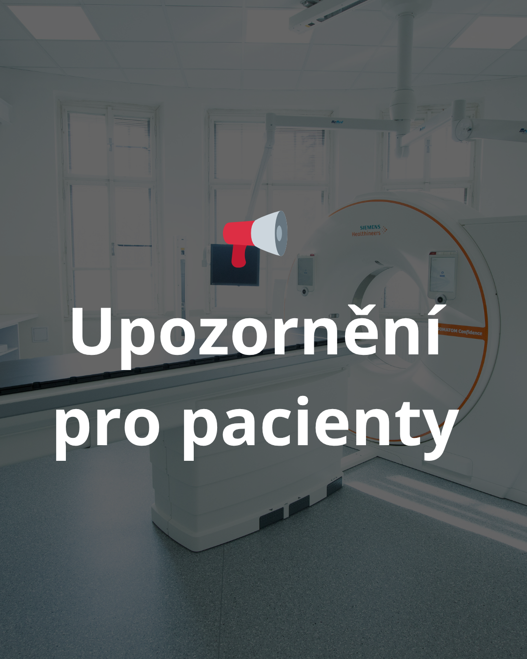 Chirurgická ambulance uzavřena v těchto dnech!